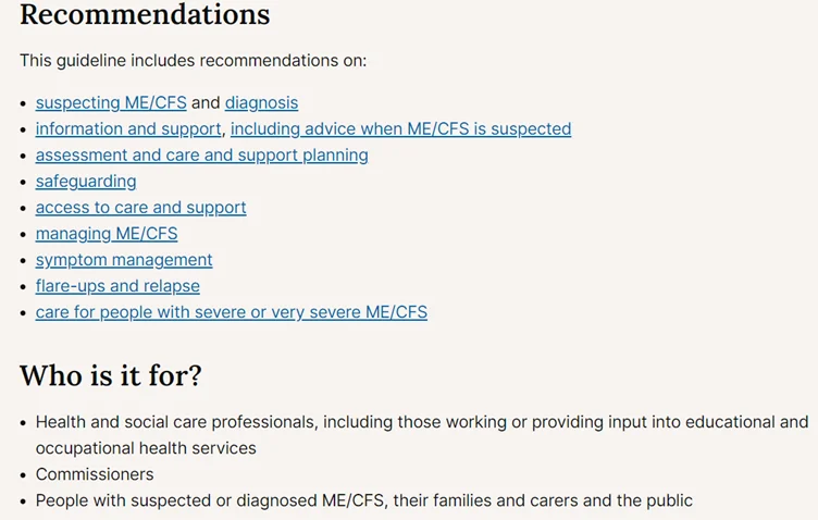 summary of recommendation available on NICE website